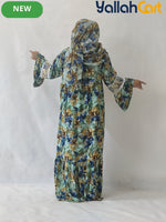 Plus Size Women’s Elegant Lace Robe Dress with Scarf Detail – Modest Long Dress