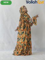 Plus Size Women’s Elegant Lace Robe Dress with Scarf Detail – Modest Long Dress