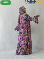 Plus Size Women’s Elegant Lace Robe Dress with Scarf Detail – Modest Long Dress