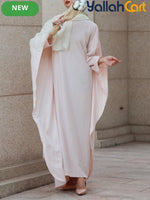 Plus Size Women’s Islamic Black Robe – Long Sleeve Modest Maxi Dress
