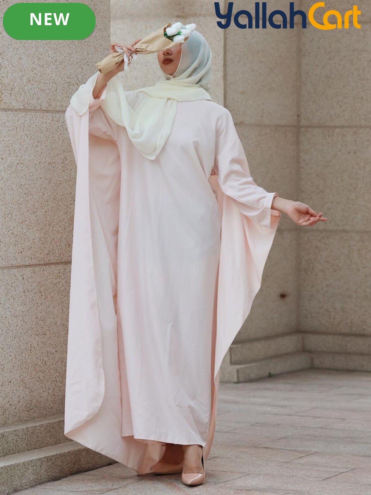 Plus Size Women’s Islamic Black Robe – Long Sleeve Modest Maxi Dress