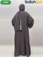 Plus Size Women’s Loose Prayer Robe with Scarf – Comfortable Modest Long Dress