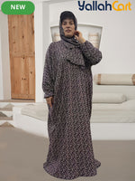 Plus Size Women’s Loose Prayer Robe with Scarf – Comfortable Modest Long Dress