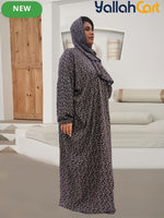 Plus Size Women’s Loose Prayer Robe with Scarf – Comfortable Modest Long Dress