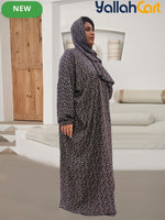 Plus Size Women’s Loose Prayer Robe with Scarf – Comfortable Modest Long Dress