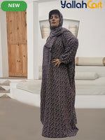 Plus Size Women’s Loose Prayer Robe with Scarf – Comfortable Modest Long Dress