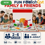 Classic Property Trading Board Game - Multicolor Family Strategy Game for 2–6 Players, Play Money, Dice, Cards & Tokens, Fun Game Night Activity for Ages 8+ to Adults