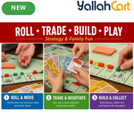 Classic Property Trading Board Game - Multicolor Family Strategy Game for 2–6 Players, Play Money, Dice, Cards & Tokens, Fun Game Night Activity for Ages 8+ to Adults