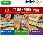 Classic Property Trading Board Game - Multicolor Family Strategy Game for 2–6 Players, Play Money, Dice, Cards & Tokens, Fun Game Night Activity for Ages 8+ to Adults