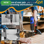 Cordless Electric Power Drill Driver Set - Blue/Black, 1/2 Batteries, 3/8 Inch Keyless Chuck, 25+1 Torque Settings, 45N.m Max Torque, LED Light, 2-Speed Combi Hammer Screwdriver Kit, 26 Bits, Kitbox for DIY