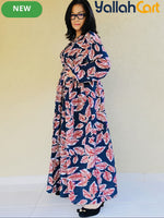 Plus Size Women’s Stylish Printed Dress – Comfortable & Breathable Casual Wear