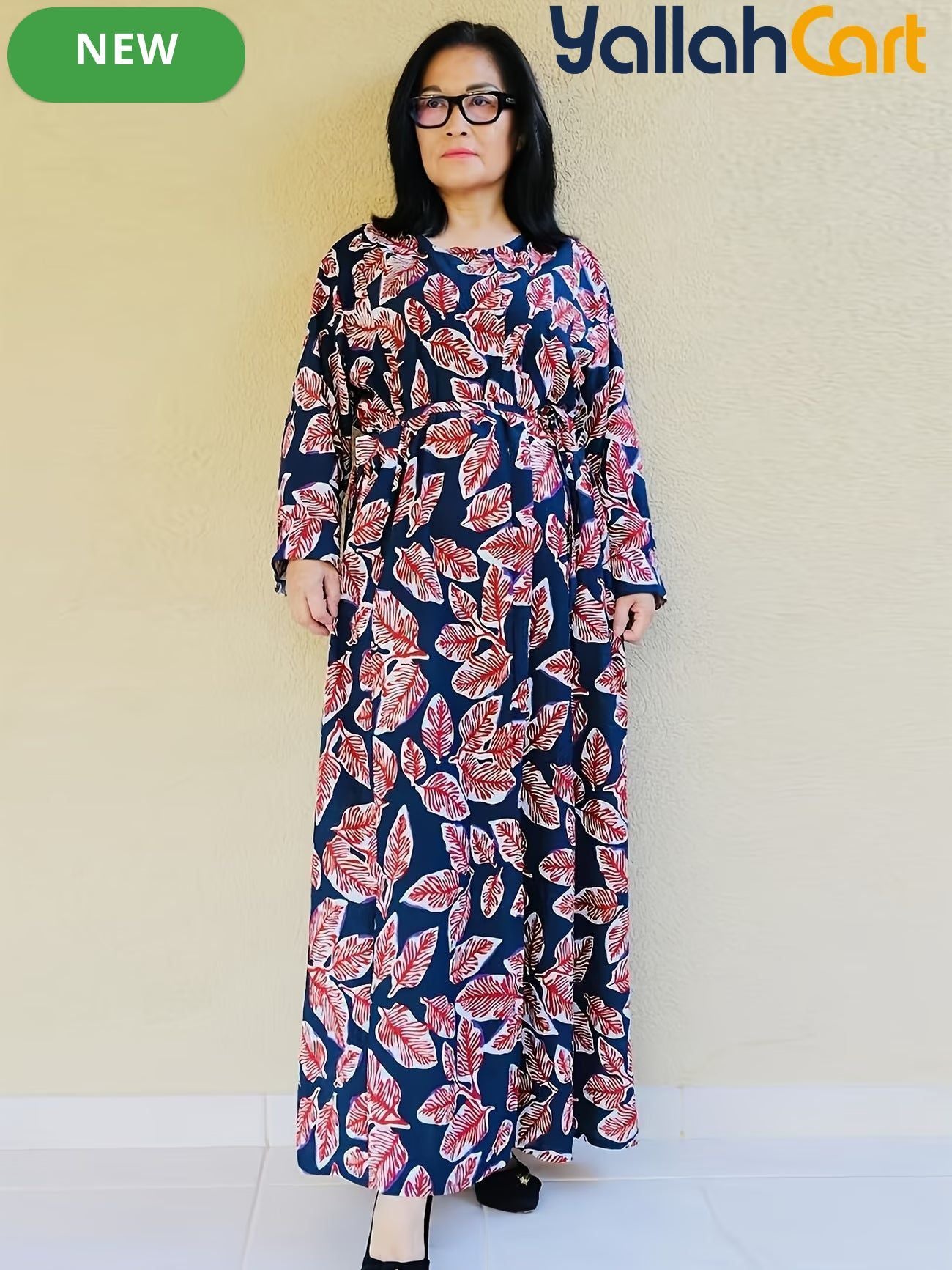 Plus Size Women’s Stylish Printed Dress – Comfortable & Breathable Casual Wear