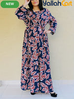 Plus Size Women’s Stylish Printed Dress – Comfortable & Breathable Casual Wear