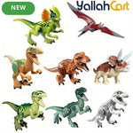 8pcs Dinosaur Building Block Assembly Toy - Multicolor Tyrannosaurus Rex Model, T-Rex & Triceratops Puzzle Assembly Toy, Jurassic Period Dinosaur Building Blocks, Educational Construction Toy for Kids