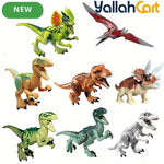 8pcs Dinosaur Building Block Assembly Toy - Multicolor Tyrannosaurus Rex Model, T-Rex & Triceratops Puzzle Assembly Toy, Jurassic Period Dinosaur Building Blocks, Educational Construction Toy for Kids