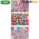 3 Boxes 24-Grid DIY Handmade Acrylic Beaded Weaving Toy - Multicolor Acrylic Beads, Educational Craft Kit for Kids, Creative Jewelry Making & Weaving Activity, Arts & Crafts Learning Toy