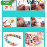 3 Boxes 24-Grid DIY Handmade Acrylic Beaded Weaving Toy - Multicolor Acrylic Beads, Educational Craft Kit for Kids, Creative Jewelry Making & Weaving Activity, Arts & Crafts Learning Toy