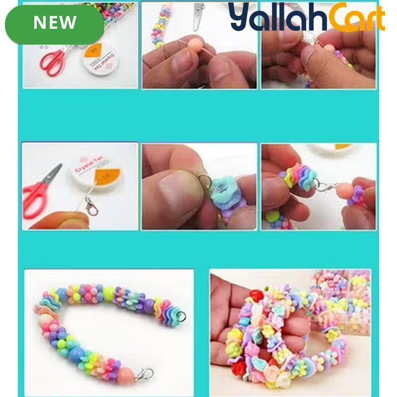 3 Boxes 24-Grid DIY Handmade Acrylic Beaded Weaving Toy - Multicolor Acrylic Beads, Educational Craft Kit for Kids, Creative Jewelry Making & Weaving Activity, Arts & Crafts Learning Toy