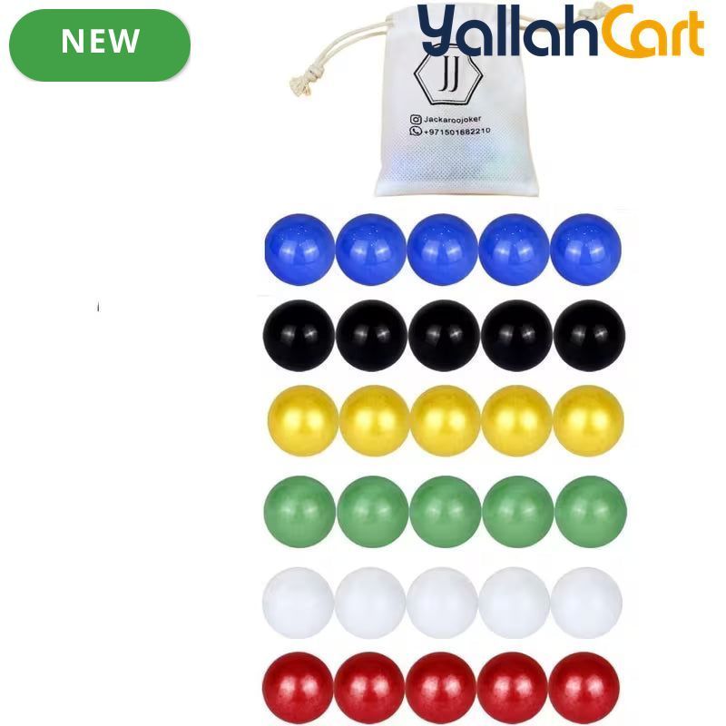 Jackaroo Joker Glass Marbles - Multicolor Glass Game Marbles for Jackaroo Board Games, Replacement Marbles for Family Board Games, Colorful Game Pieces & Accessories