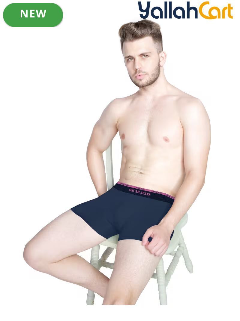Pack Men's Modal Boxer Trunks - Opulent Black/Stormy Gray/True Navy, Premium Modal Lycra Blend, Seamless Stretch, Ultralight Moisture-Wicking Breathable Underwear, Athletic Sports Performance