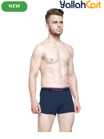 Pack Men's Modal Boxer Trunks - Opulent Black/Stormy Gray/True Navy, Premium Modal Lycra Blend, Seamless Stretch, Ultralight Moisture-Wicking Breathable Underwear, Athletic Sports Performance