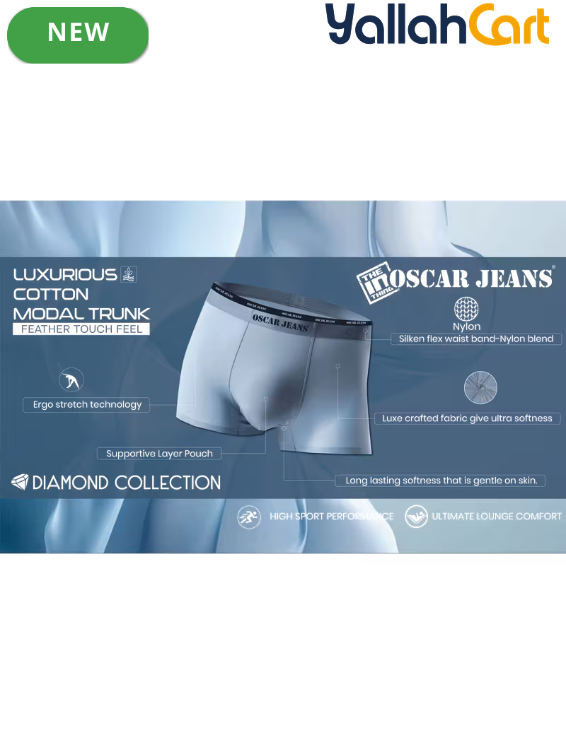 Pack Men's Modal Boxer Trunks - Opulent Black/Stormy Gray/True Navy, Premium Modal Lycra Blend, Seamless Stretch, Ultralight Moisture-Wicking Breathable Underwear, Athletic Sports Performance