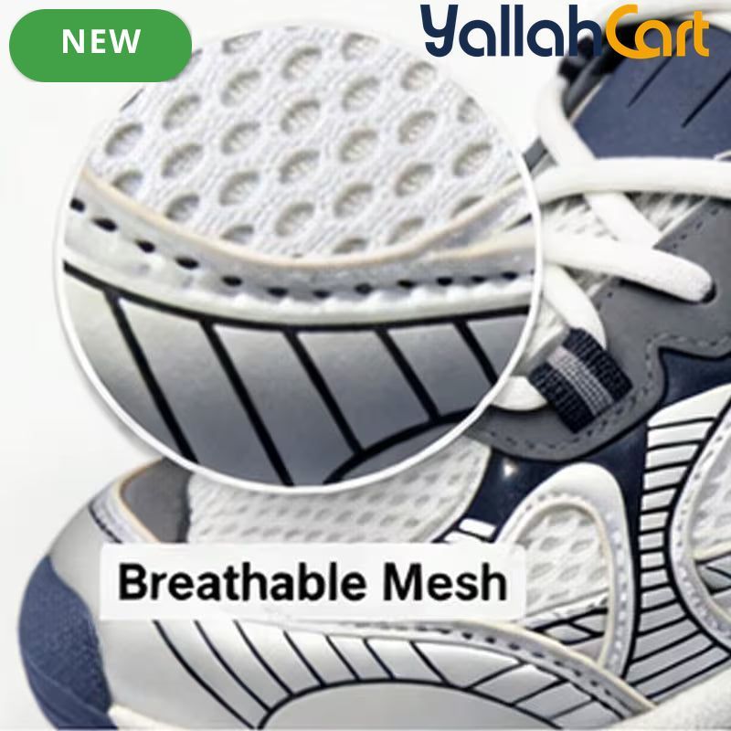 Desai Women's Chunky Sneakers – Breathable Mesh Lace-Up Walking Shoes