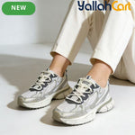 Desai Women's Chunky Sneakers – Breathable Mesh Lace-Up Walking Shoes