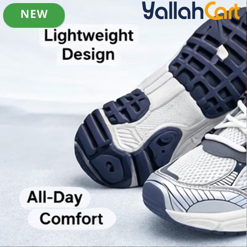 Desai Women's Chunky Sneakers – Breathable Mesh Lace-Up Walking Shoes