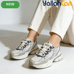 Desai Women's Chunky Sneakers – Breathable Mesh Lace-Up Walking Shoes
