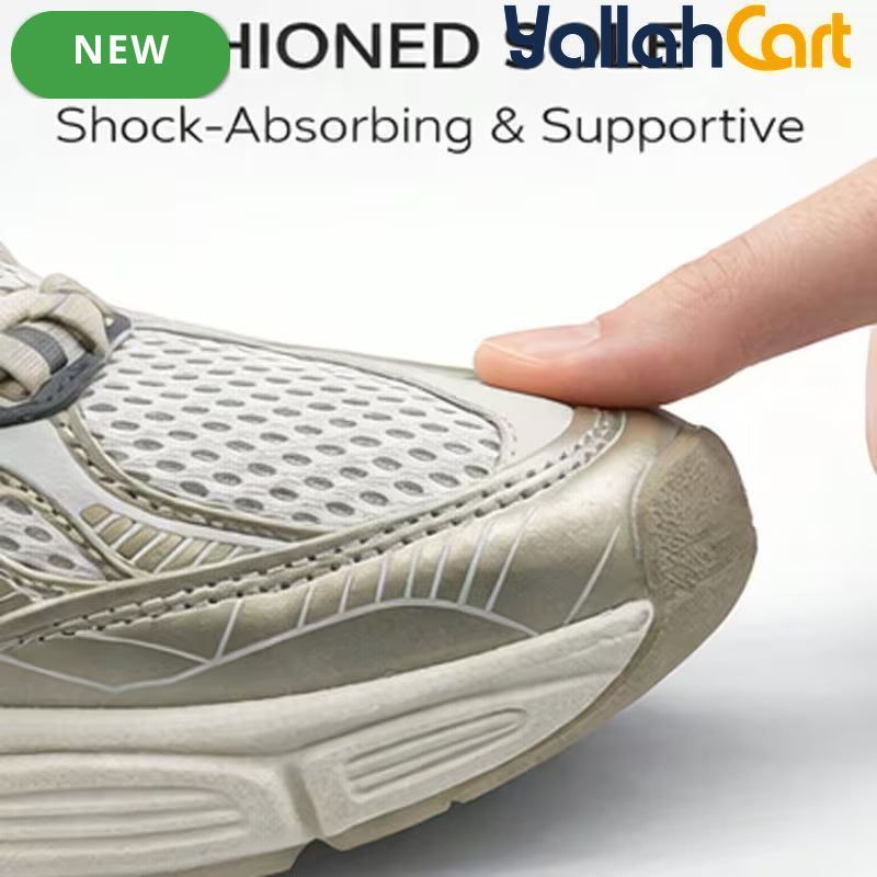 Desai Women's Chunky Sneakers – Breathable Mesh Lace-Up Walking Shoes