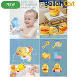 Children’s Bath Duck Toy Set - Yellow 8pcs Clockwork Duck Swimming & Water Spray Toy, Baby Bath Toys, Shower Pool Water Play Set for Toddlers & Kids
