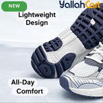 Desai Women's Chunky Sneakers – Breathable Mesh Lace-Up Walking Shoes