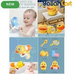 Children’s Bath Duck Toy Set - Yellow 8pcs Clockwork Duck Swimming & Water Spray Toy, Baby Bath Toys, Shower Pool Water Play Set for Toddlers & Kids