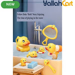 Children’s Bath Duck Toy Set - Yellow 8pcs Clockwork Duck Swimming & Water Spray Toy, Baby Bath Toys, Shower Pool Water Play Set for Toddlers & Kids