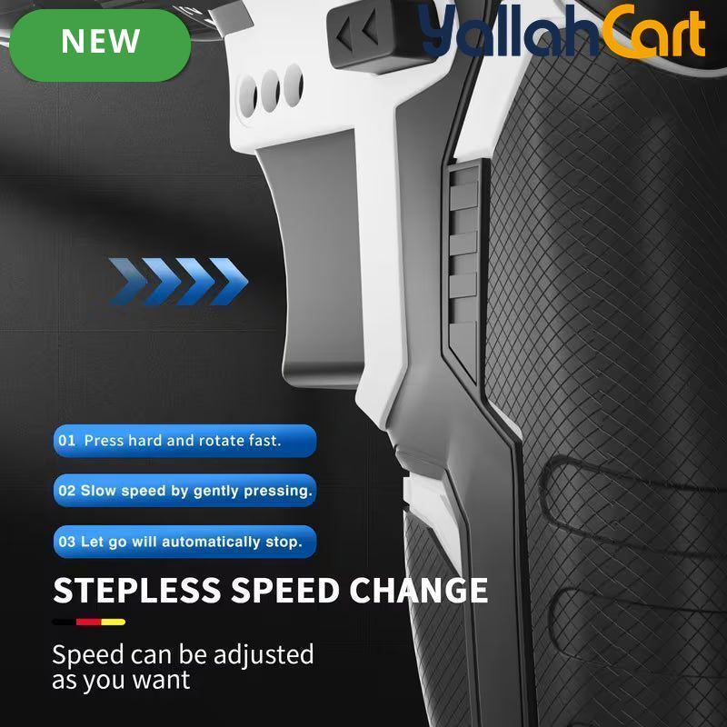 Cordless Drill Rechargeable - Blue/White, LED Light, Variable Speed, Two-Speed Adjustable Electric Drill, Rechargeable Battery, Cordless Design, Power Drill for Wood Drilling, Home Renovation And DIY Projects
