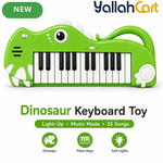 Dinosaur Electronic Keyboard for Kids - Multicolor 25 Demo Songs Musical Piano Toy with Light Effects, Music & Keyboard Modes, Early Learning Instrument for Boys & Girls Ages 3+