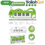 Dinosaur Electronic Keyboard for Kids - Multicolor 25 Demo Songs Musical Piano Toy with Light Effects, Music & Keyboard Modes, Early Learning Instrument for Boys & Girls Ages 3+