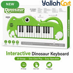 Dinosaur Electronic Keyboard for Kids - Multicolor 25 Demo Songs Musical Piano Toy with Light Effects, Music & Keyboard Modes, Early Learning Instrument for Boys & Girls Ages 3+
