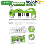 Dinosaur Electronic Keyboard for Kids - Multicolor 25 Demo Songs Musical Piano Toy with Light Effects, Music & Keyboard Modes, Early Learning Instrument for Boys & Girls Ages 3+