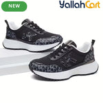 Desai Women's Sporty Platform Wedge Sneakers – Lightweight Breathable Lace-Up Shoes