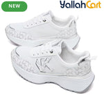 Desai Women's Sporty Platform Wedge Sneakers – Lightweight Breathable Lace-Up Shoes