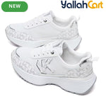 Desai Women's Sporty Platform Wedge Sneakers – Lightweight Breathable Lace-Up Shoes