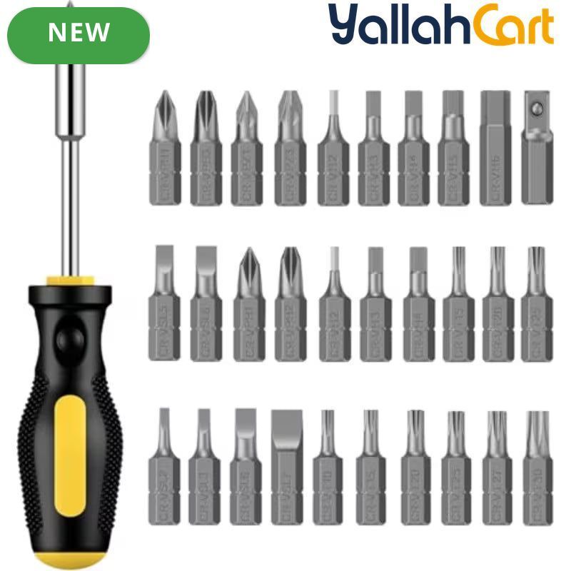 108pcs Household And Automotive Tool Set - Black/Yellow, Home And Car Repair Hand Tools Kit, Complete Mechanic Tool Set with Portable Toolbox Organizer, Wrenches, Screwdrivers, Pliers And Accessories