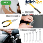 108pcs Household And Automotive Tool Set - Black/Yellow, Home And Car Repair Hand Tools Kit, Complete Mechanic Tool Set with Portable Toolbox Organizer, Wrenches, Screwdrivers, Pliers And Accessories
