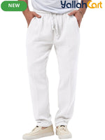 Men’s Summer Linen Casual Trousers – Loose Fit Breathable Pants for Sports & Daily Wear