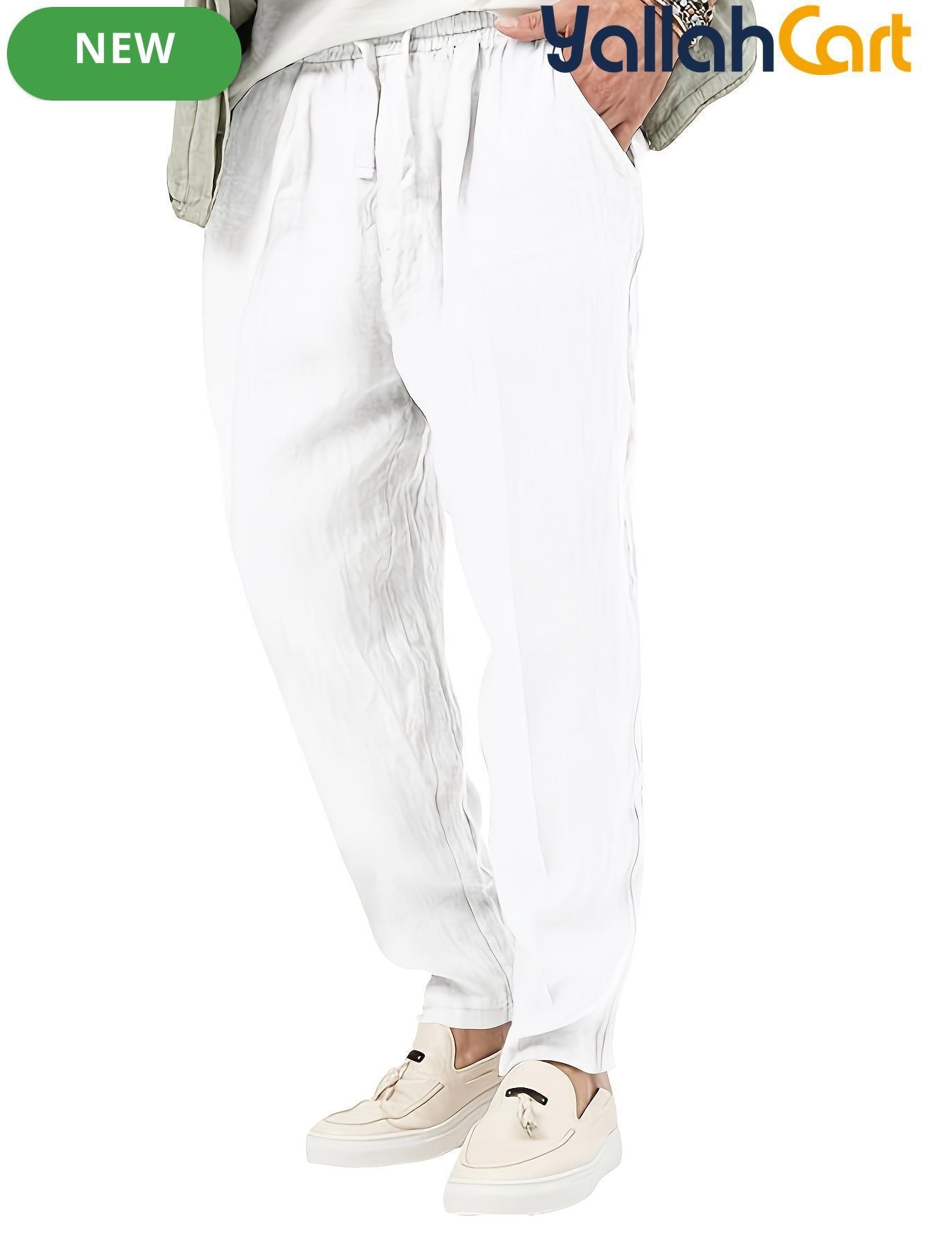 Men’s Summer Linen Casual Trousers – Loose Fit Breathable Pants for Sports & Daily Wear