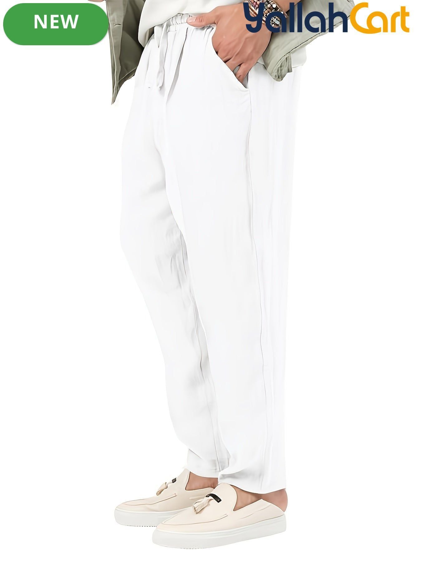 Men’s Summer Linen Casual Trousers – Loose Fit Breathable Pants for Sports & Daily Wear
