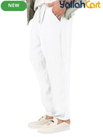 Men’s Summer Linen Casual Trousers – Loose Fit Breathable Pants for Sports & Daily Wear