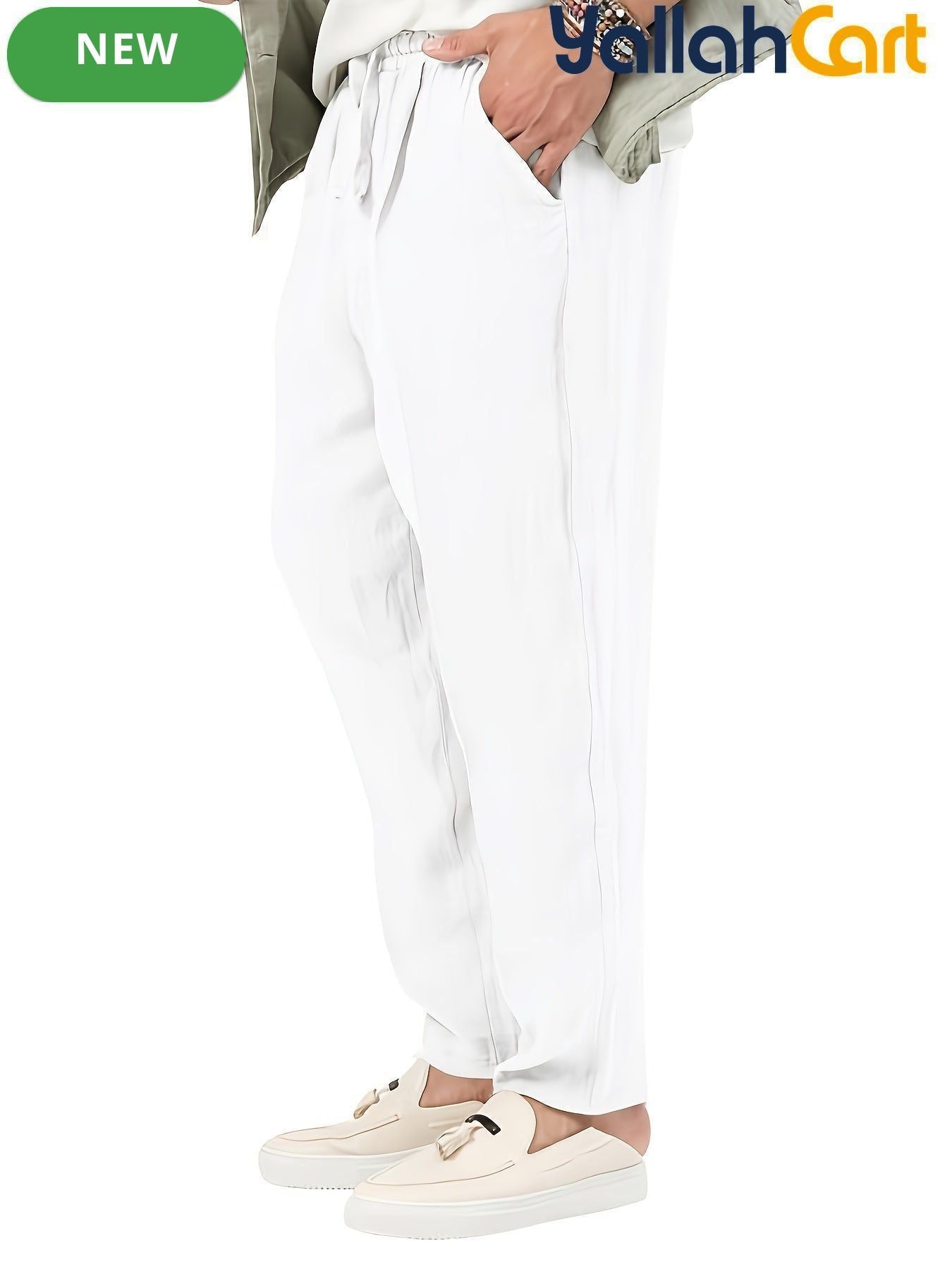 Men’s Summer Linen Casual Trousers – Loose Fit Breathable Pants for Sports & Daily Wear